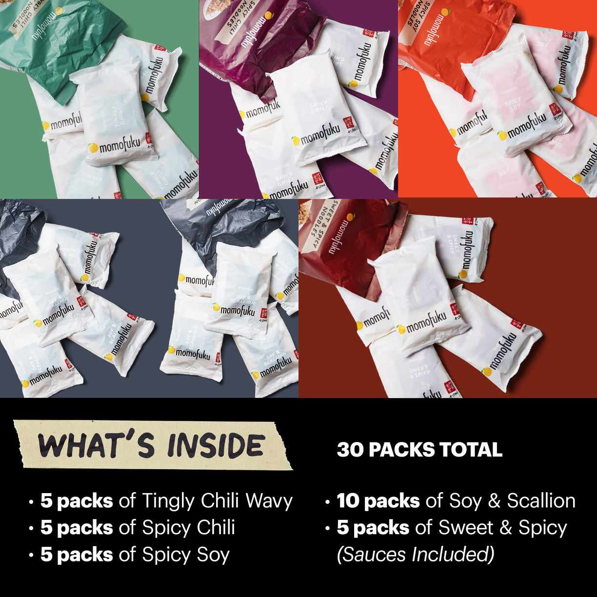 packs of momofuku noodles