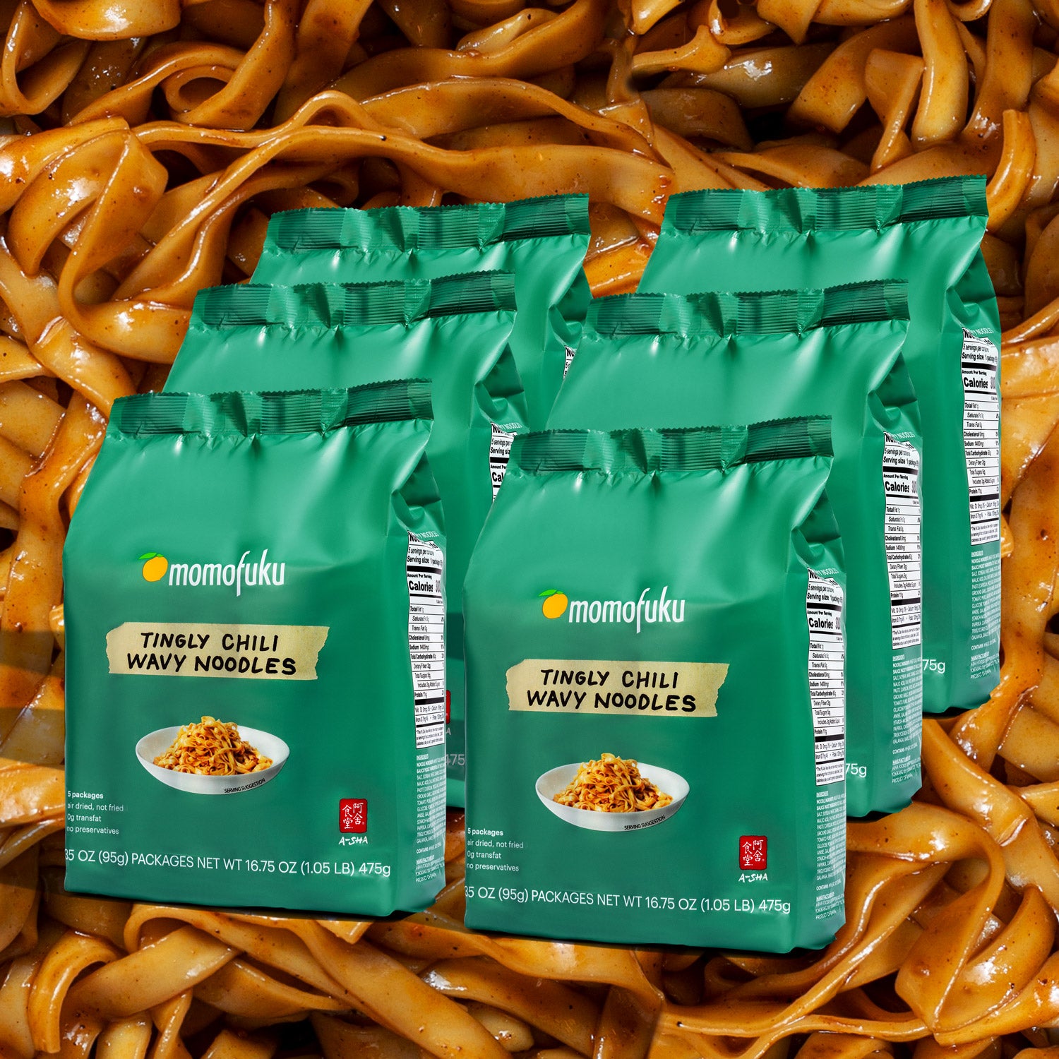 30 servings of tingly chili wavy noodles